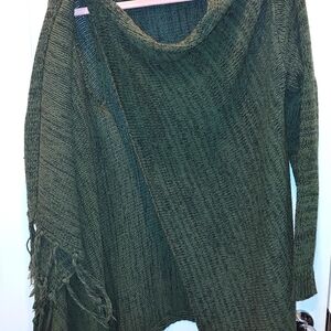 Green Wrap Sweater XL